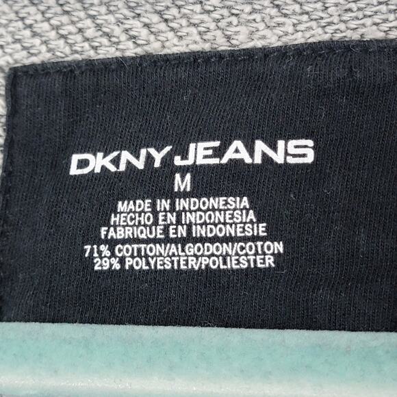 DKNY Grey Knit Moto Jacket, Sz M - Picture 3 of 5